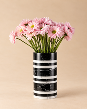 Florero Rayas Negro
