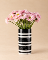Florero Rayas Negro