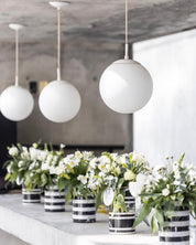Florero Black & White Stripes