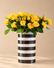 Florero Black & White Stripes